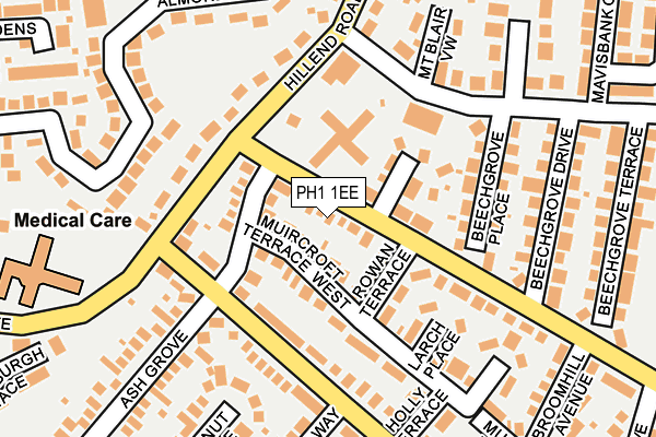 PH1 1EE map - OS OpenMap – Local (Ordnance Survey)