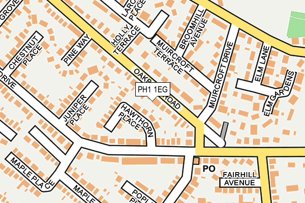 PH1 1EG map - OS OpenMap – Local (Ordnance Survey)