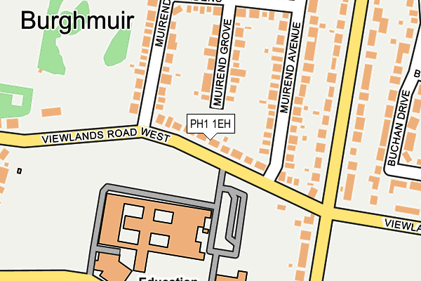 PH1 1EH map - OS OpenMap – Local (Ordnance Survey)