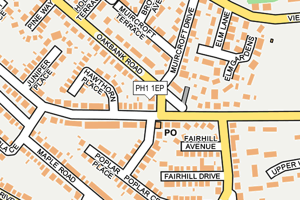 PH1 1EP map - OS OpenMap – Local (Ordnance Survey)