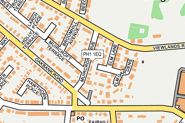PH1 1EQ map - OS OpenMap – Local (Ordnance Survey)