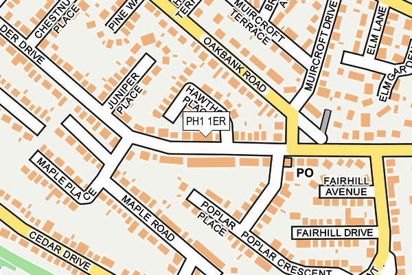 PH1 1ER map - OS OpenMap – Local (Ordnance Survey)