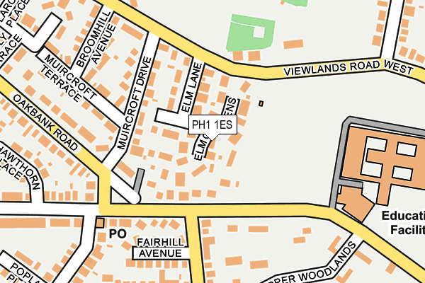 PH1 1ES map - OS OpenMap – Local (Ordnance Survey)