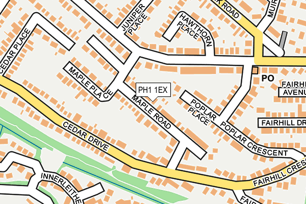 PH1 1EX map - OS OpenMap – Local (Ordnance Survey)