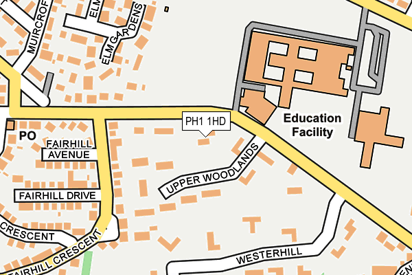 PH1 1HD map - OS OpenMap – Local (Ordnance Survey)