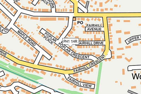 PH1 1HR map - OS OpenMap – Local (Ordnance Survey)