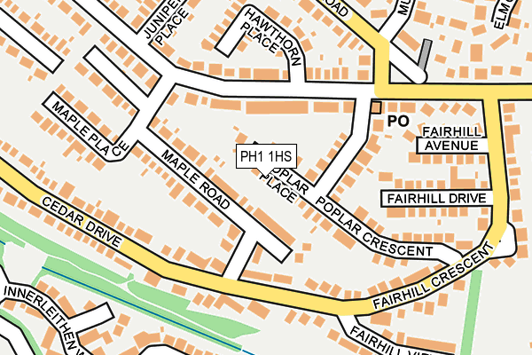 PH1 1HS map - OS OpenMap – Local (Ordnance Survey)