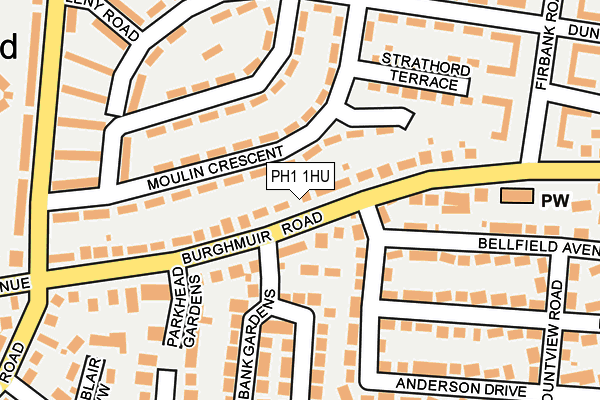 PH1 1HU map - OS OpenMap – Local (Ordnance Survey)