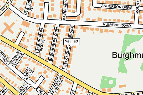 PH1 1HZ map - OS OpenMap – Local (Ordnance Survey)