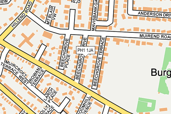 PH1 1JA map - OS OpenMap – Local (Ordnance Survey)