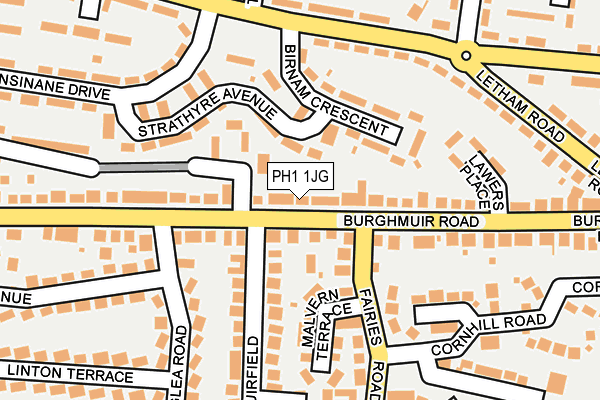 PH1 1JG map - OS OpenMap – Local (Ordnance Survey)