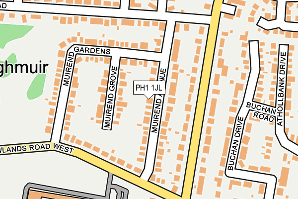 PH1 1JL map - OS OpenMap – Local (Ordnance Survey)