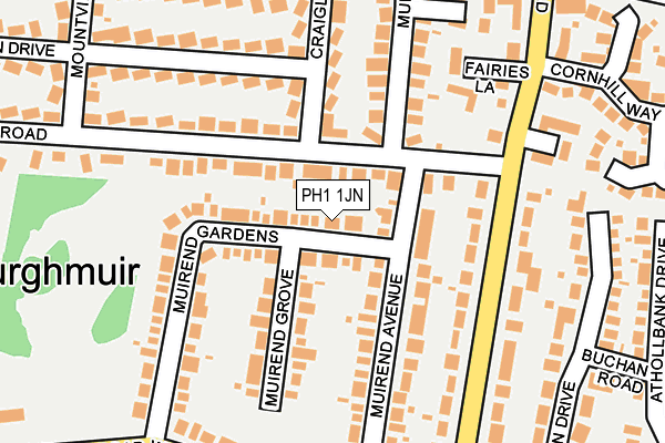 PH1 1JN map - OS OpenMap – Local (Ordnance Survey)