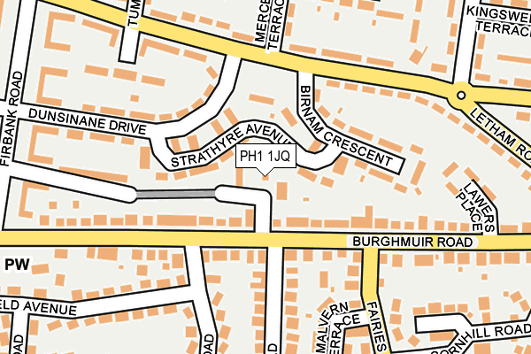 PH1 1JQ map - OS OpenMap – Local (Ordnance Survey)