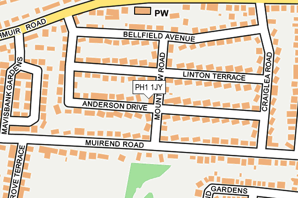 PH1 1JY map - OS OpenMap – Local (Ordnance Survey)