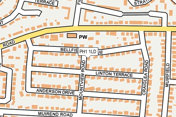 PH1 1LD map - OS OpenMap – Local (Ordnance Survey)