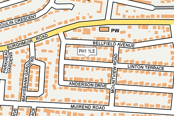 PH1 1LE map - OS OpenMap – Local (Ordnance Survey)