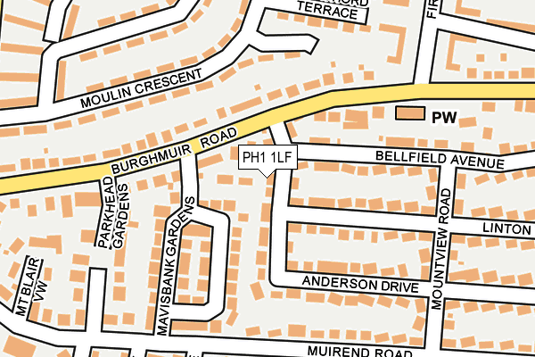 PH1 1LF map - OS OpenMap – Local (Ordnance Survey)