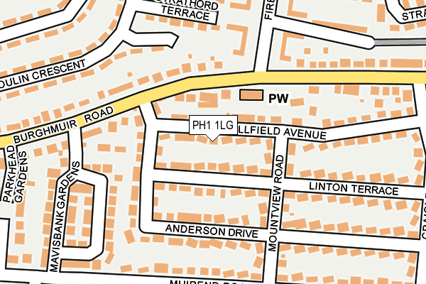 PH1 1LG map - OS OpenMap – Local (Ordnance Survey)
