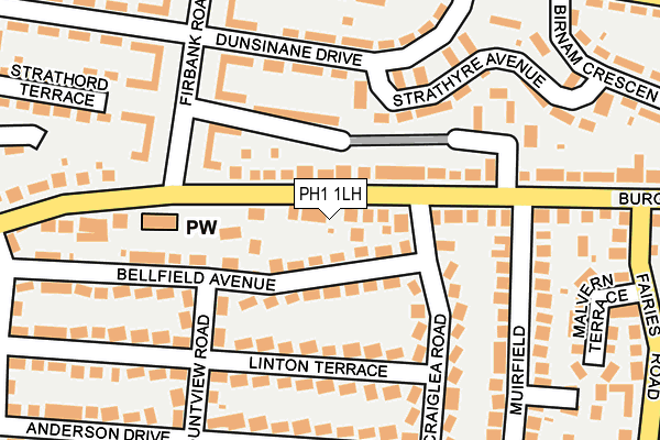 PH1 1LH map - OS OpenMap – Local (Ordnance Survey)