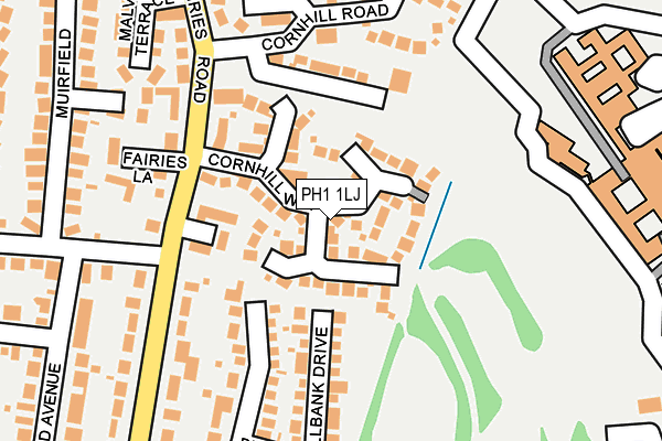 PH1 1LJ map - OS OpenMap – Local (Ordnance Survey)