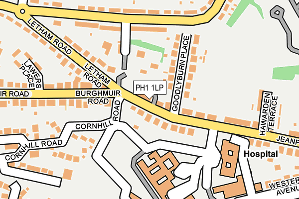 PH1 1LP map - OS OpenMap – Local (Ordnance Survey)