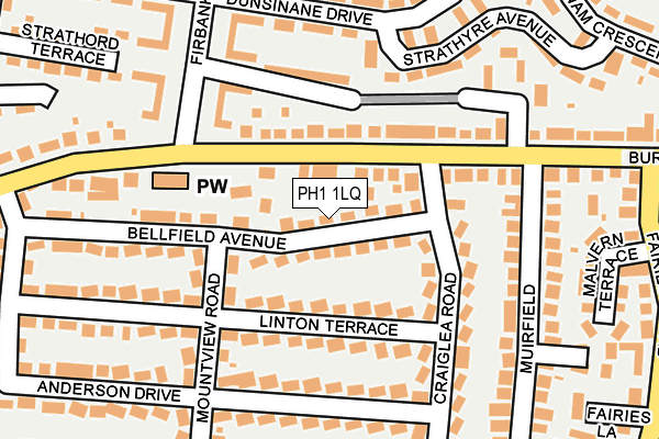 PH1 1LQ map - OS OpenMap – Local (Ordnance Survey)