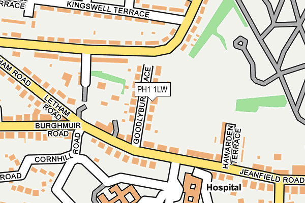 PH1 1LW map - OS OpenMap – Local (Ordnance Survey)