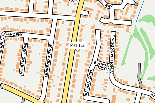 PH1 1LZ map - OS OpenMap – Local (Ordnance Survey)