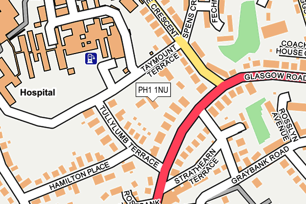 PH1 1NU map - OS OpenMap – Local (Ordnance Survey)