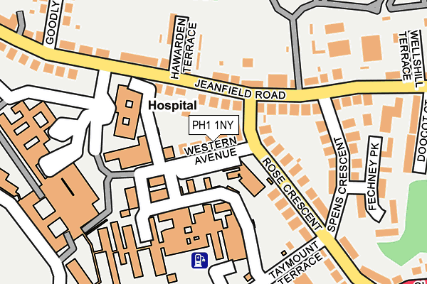 PH1 1NY map - OS OpenMap – Local (Ordnance Survey)