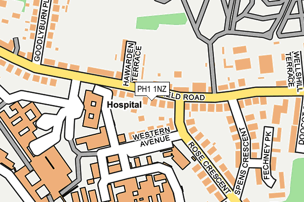 PH1 1NZ map - OS OpenMap – Local (Ordnance Survey)