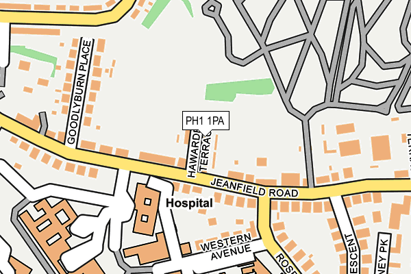 PH1 1PA map - OS OpenMap – Local (Ordnance Survey)