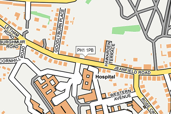 Map Of Perth Royal Infirmary Ph1 1Pb Maps, Stats, And Open Data