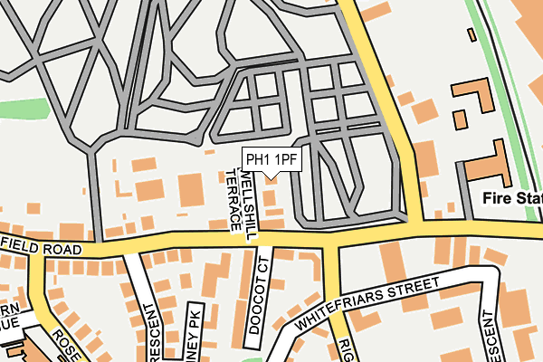 PH1 1PF map - OS OpenMap – Local (Ordnance Survey)