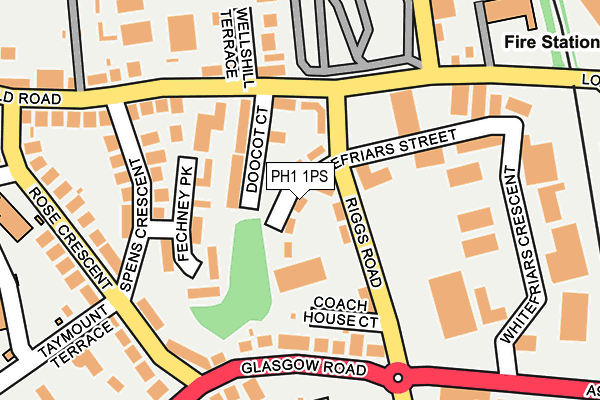 PH1 1PS map - OS OpenMap – Local (Ordnance Survey)
