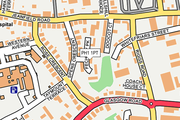 PH1 1PT map - OS OpenMap – Local (Ordnance Survey)