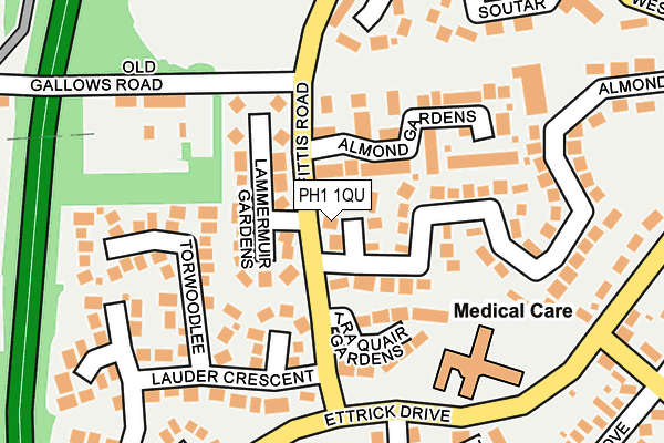 PH1 1QU map - OS OpenMap – Local (Ordnance Survey)