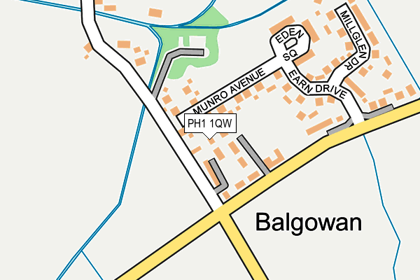 PH1 1QW map - OS OpenMap – Local (Ordnance Survey)