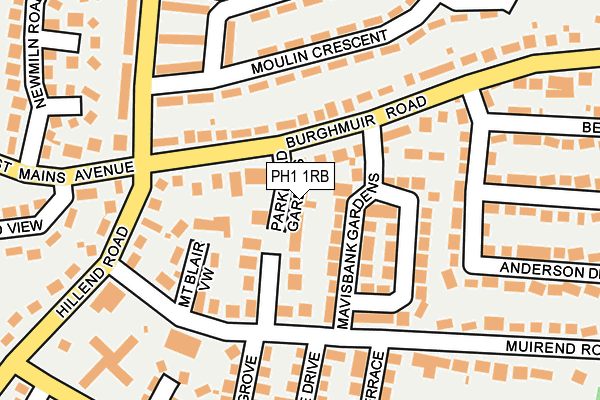 PH1 1RB map - OS OpenMap – Local (Ordnance Survey)