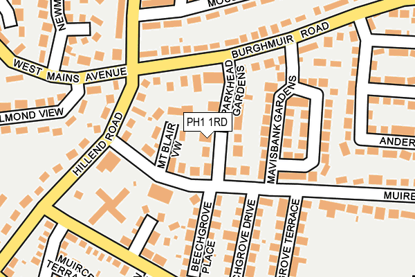 PH1 1RD map - OS OpenMap – Local (Ordnance Survey)
