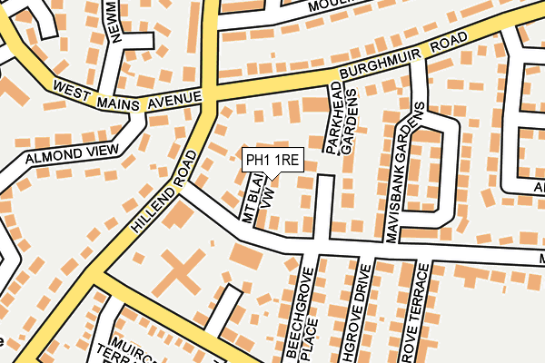 PH1 1RE map - OS OpenMap – Local (Ordnance Survey)