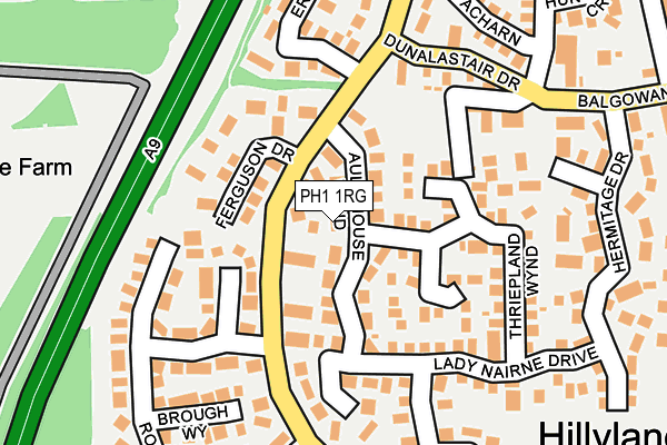 PH1 1RG map - OS OpenMap – Local (Ordnance Survey)