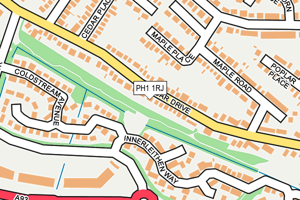 PH1 1RJ map - OS OpenMap – Local (Ordnance Survey)
