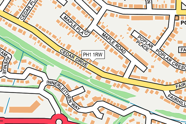 PH1 1RW map - OS OpenMap – Local (Ordnance Survey)