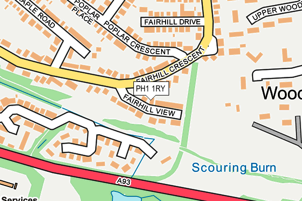 PH1 1RY map - OS OpenMap – Local (Ordnance Survey)