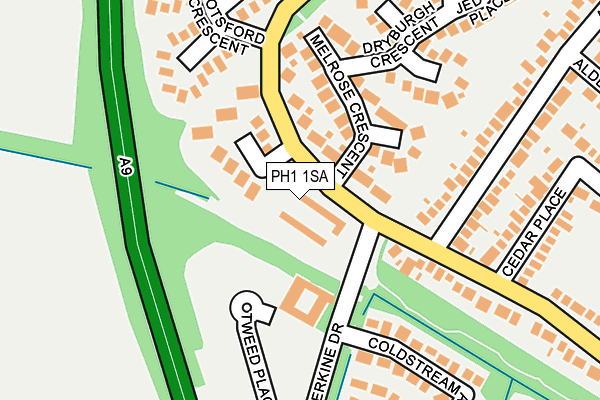 PH1 1SA map - OS OpenMap – Local (Ordnance Survey)