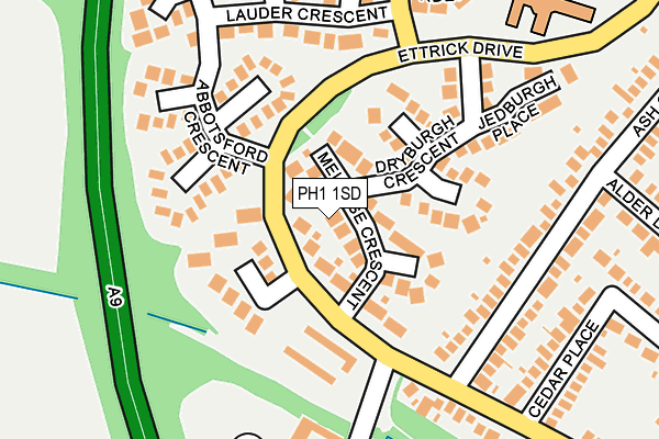 PH1 1SD map - OS OpenMap – Local (Ordnance Survey)