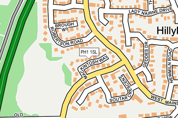 PH1 1SL map - OS OpenMap – Local (Ordnance Survey)