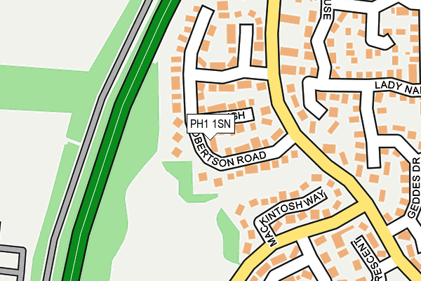 PH1 1SN map - OS OpenMap – Local (Ordnance Survey)